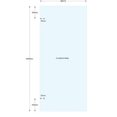 Frameless Shower Screen Fixed Panel - 2000mm high, 10mm Toughened Glass - Brushed Nickel
